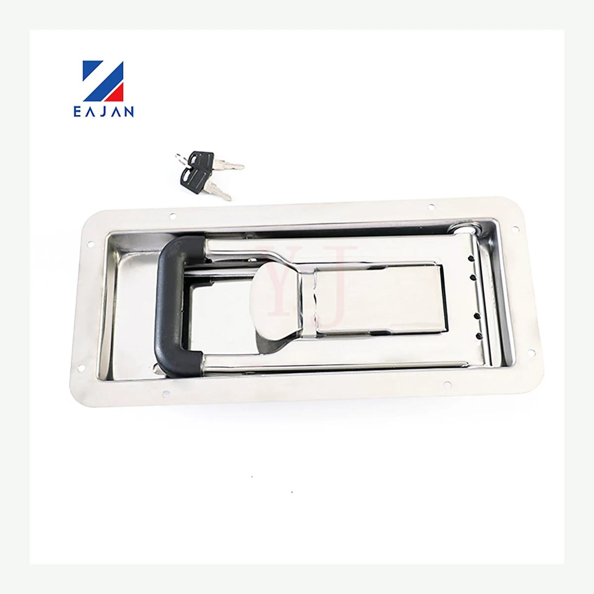 Polished Recessed Truck Side-Door Lock Assembly